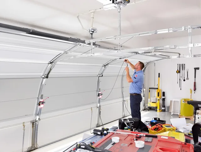 Garage door cable repair service by Lakewood Garage Door Repair in Lakewood