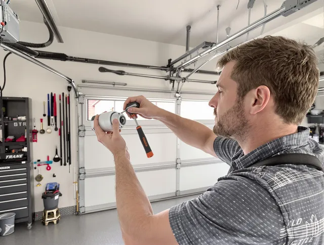 Garage door opener repair service by Lakewood Garage Door Repair in Lakewood