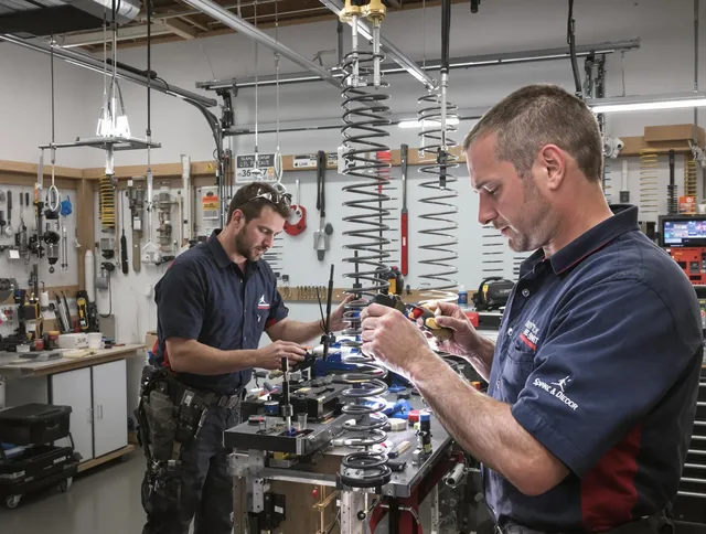 Garage door spring repair service by Lakewood Garage Door Repair in Lakewood